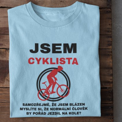 jsem cyklista blázen modrá