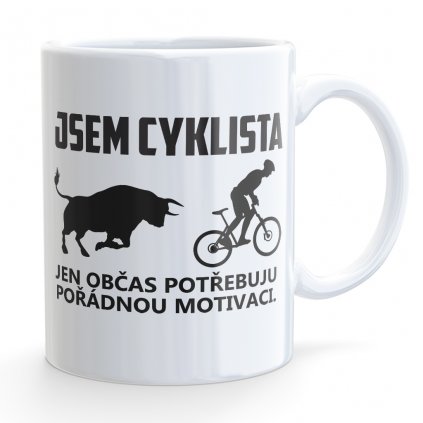 hrnecek bile mockup jsem cyklista motivace