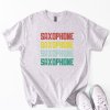 saxophone text multicolor grey original