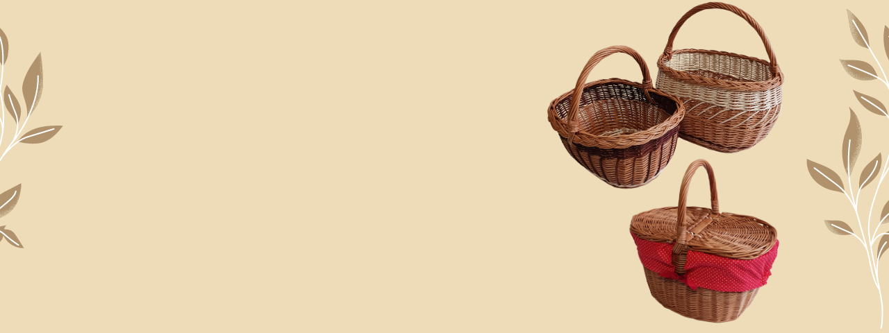 Proutěné košíky na nákup a do lesa na hřiby. Vyberte si z nabídky více jak 20 druhů košíků. Košíky dárkové, stylové, praktické a za dostupnou cenu.