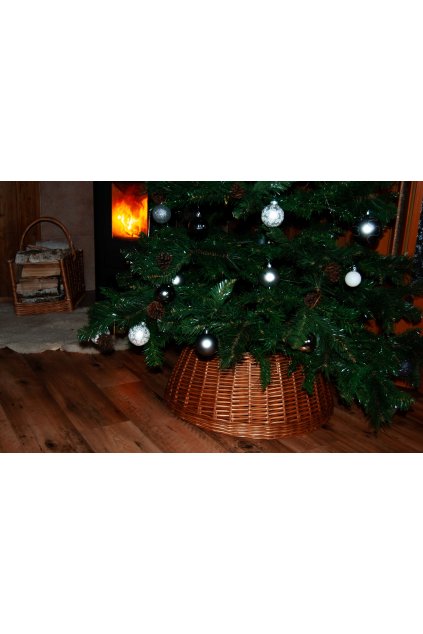 Prútený kryt na stojan, sukienka k vianočnému stromčeku 60x26 prírodný