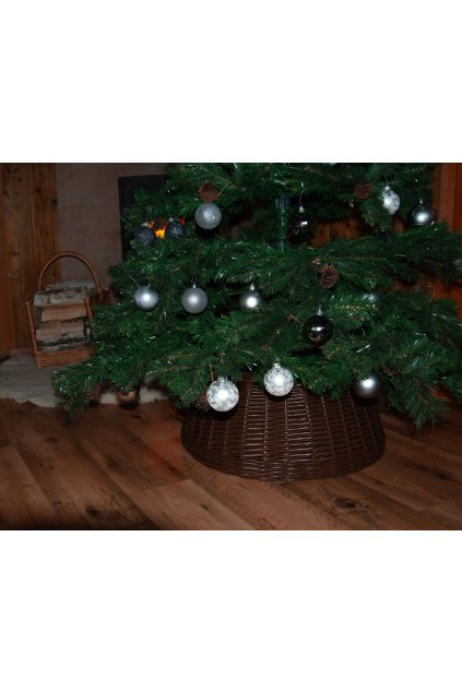 Kryt na stojan, sukienka k vianočnému stromčeku 60x26 hnedá lesk