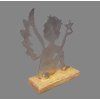 Silver angel sitting on a pedestal 98101820
