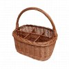 Wicker picnic basket for bottles