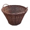 Wicker basket for wood and straw round dark 60 cm SLAMY III.