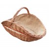Proutěný koš na dřevo oválný UŠÁK I. juta