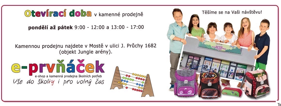 Prodejna školních potřeb v Mostě