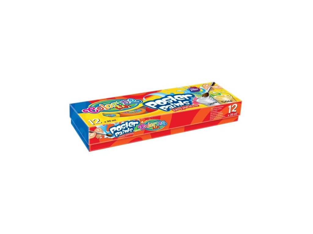Temperové barvy Colorino – sada 12 ks x 20 ml pro barevné tvoření