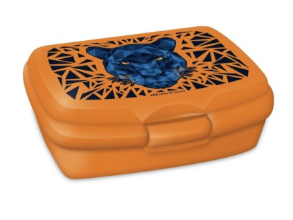 Ars Una box na svačinu Černý Panter – oranžový svačinový box pro kluky