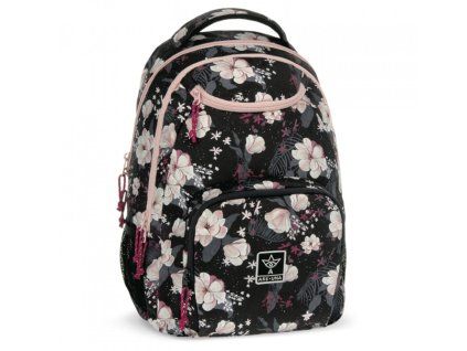 Studentský batoh Ars Una Flowery Black AU-6