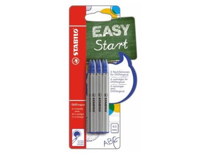 Pero STABILO EASYoriginal náplně fine 0,3mm / 6 ks modré v blistru
