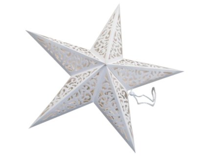 Dekorace hvězda 60cm bílá papír