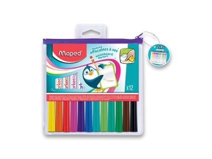 Sada stíratelných fixů na tabulku Maped WB Fun Colours – 12 barev
