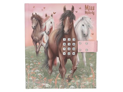 Zápisník na kód Miss Melody – růžový se zvukem