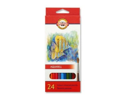 Aquarelové pastelky Ryby - Kohinoor - 24 barev