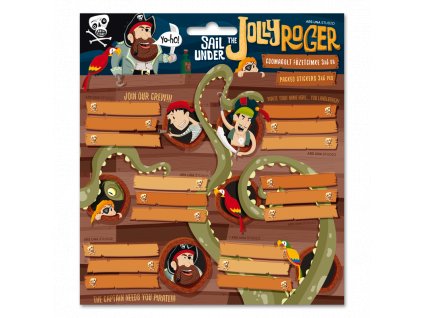 Ars Una Jmenovky na sešity Pirát Jolly Roger 18ks