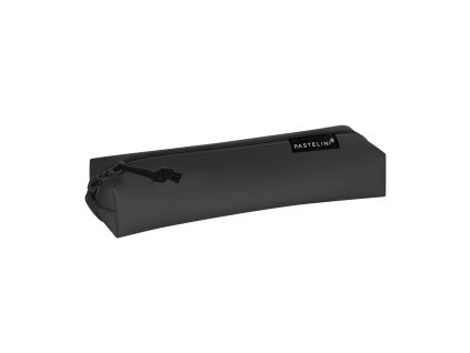 Školní penál etue PU široká OXY PASTELINI + elastic – černá