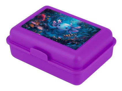 Box na svačinu Baagl – tyrkysový s axolotlem