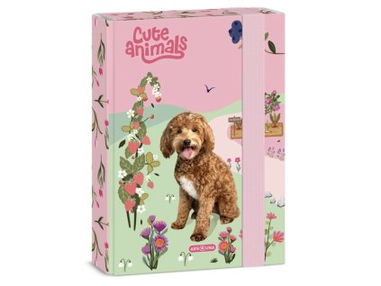 Ars Una box na sešity A5 pro holky – Doggie se štěňátkem
