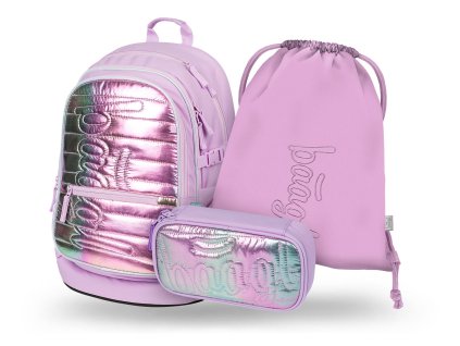 Školní batoh Baagl v setu Core Lavender – 3dílný školní set pro 2. stupeň
