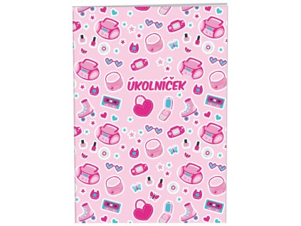 Úkolníček Pinky A6 s rozvrhem hodin