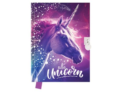 pamatnik 14x18 cm 80 listu se zamkem unicorn