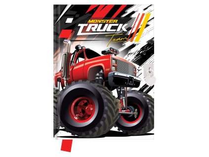 pamatnik junior 14x18 cm 80 listu se zamkem monster truck team