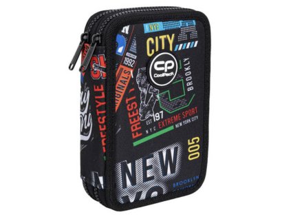 Dvoupatrový školní penál pro kluky CoolPack Jumper 2 – Big City (vybavený)