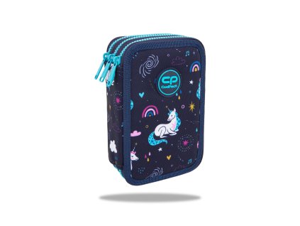 Třípatrový školní penál pro holky CoolPack Jumper 3 – Mrs Unicorn (vybavený)
