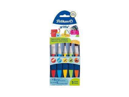 Štětce Pelikan Griffix – sada 5 ergonomických velikostí