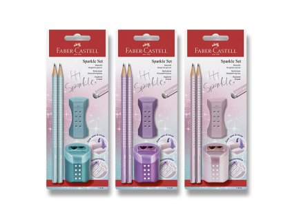 Grafitová tužka Faber-Castell Sparkle – set 4 ks, mix barev