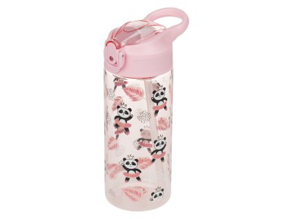 Láhev na pití s brčkem 500 ml Baagl – Panda