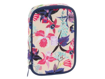 Školní penál Ars Una Beach Flowers – 1 klopa, prázdný
