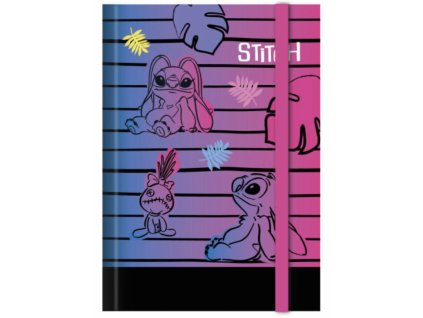 Desky na sešity A5 Stitch pastel – se širokou gumou, vzor 3