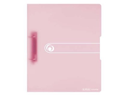 Pořadač A4 růžový Easy Orga dvoukroužkový transparentní – 4 cm (Herlitz)