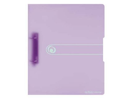 Pořadač A4 fialový Easy Orga (Herlitz) – dvoukroužkový, transparentní PP, 4 cm