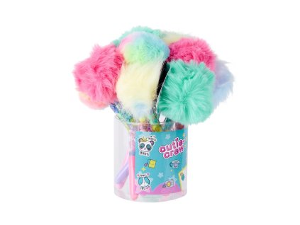 Tužka Crystal & Fluffy s chlupatým vrškem – různé barvy