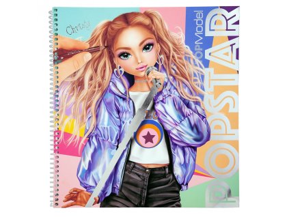 Omalovánky TOP Model Popstar – kreativní sešit se šablonami a samolepkami
