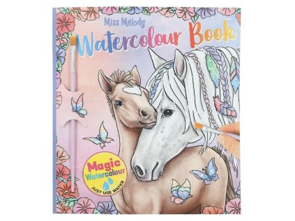 Omalovánky Miss Melody Magic Watercolour Book – vodové se štětcem