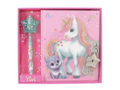 Diář Ylvi Unicorn & Stars – se zámkem a magickým UV fixem