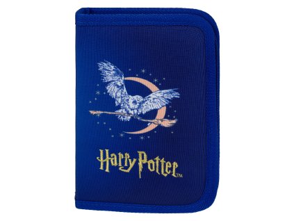 Školní penál jednopatrový Baagl Harry Potter Bradavice Hedvika – modrý
