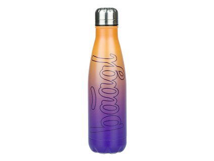 Termoláhev Baagl Gradient žluto-fialová s kovovým víčkem – 500 ml