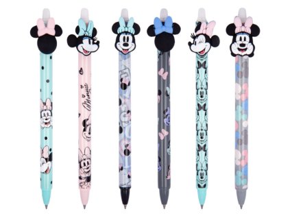 Gumovací pero Minnie 0,5 mm – mazací propiska pro holky