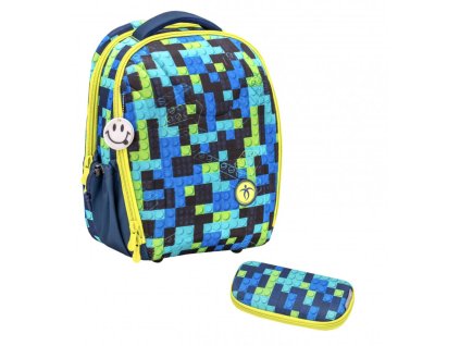 Školní aktovka Belmil Sturdy Build It set s penálem