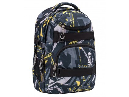 Školní batoh Belmil Infinity Wave Yellow Graffiti – ergonomický batoh pro studenty