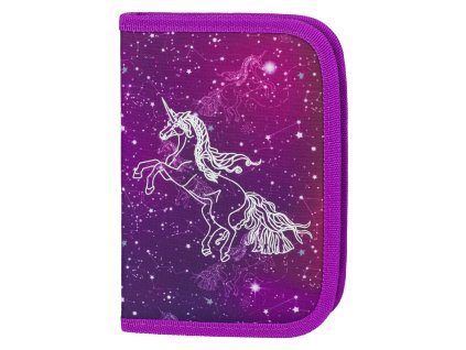 Školní penál Baagl Unicorn Universe – dvouchlopňový, bez náplně