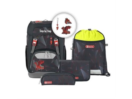 Step by Step školní batoh Grade Dragon Drako – 5dílný set (AGR certifikát)