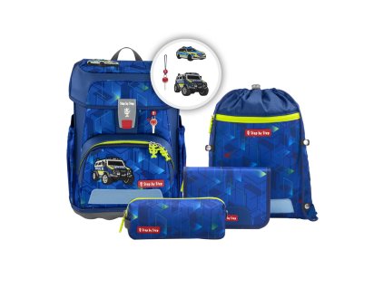 Školní aktovka Step by Step CLOUD Police Truck Charly – 5dílný set (AGR certifikát)
