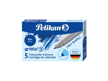 Náplň do inkoustového rolleru Pelikan Griffix 3 – modrá, 0,3 mm (5 ks)