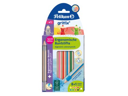 Pastelky Griffix silné + tužka HB – 10 ks
